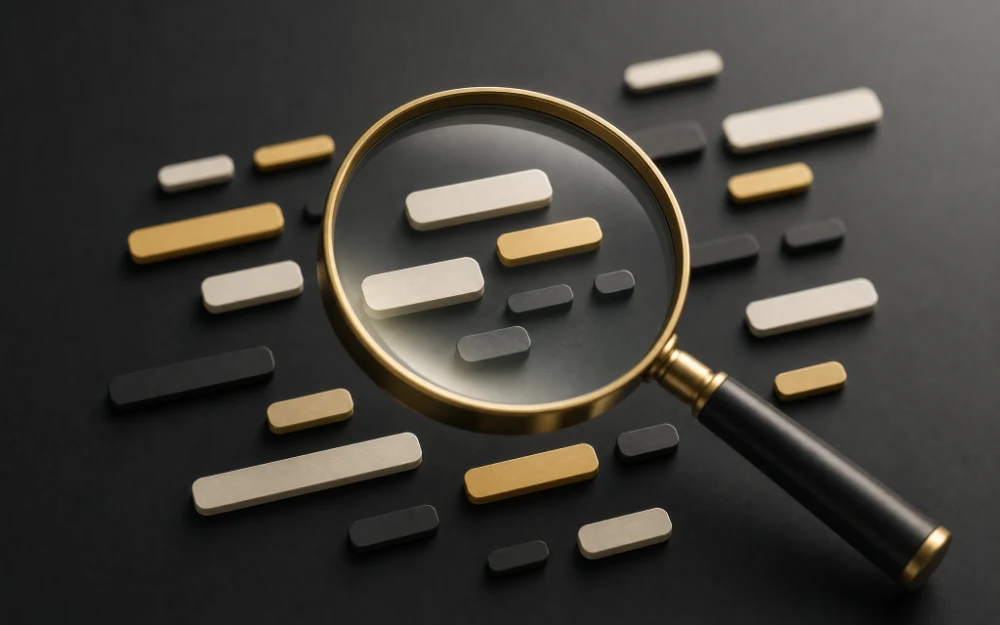 Keyword research magnifying glass - Gilkes Media