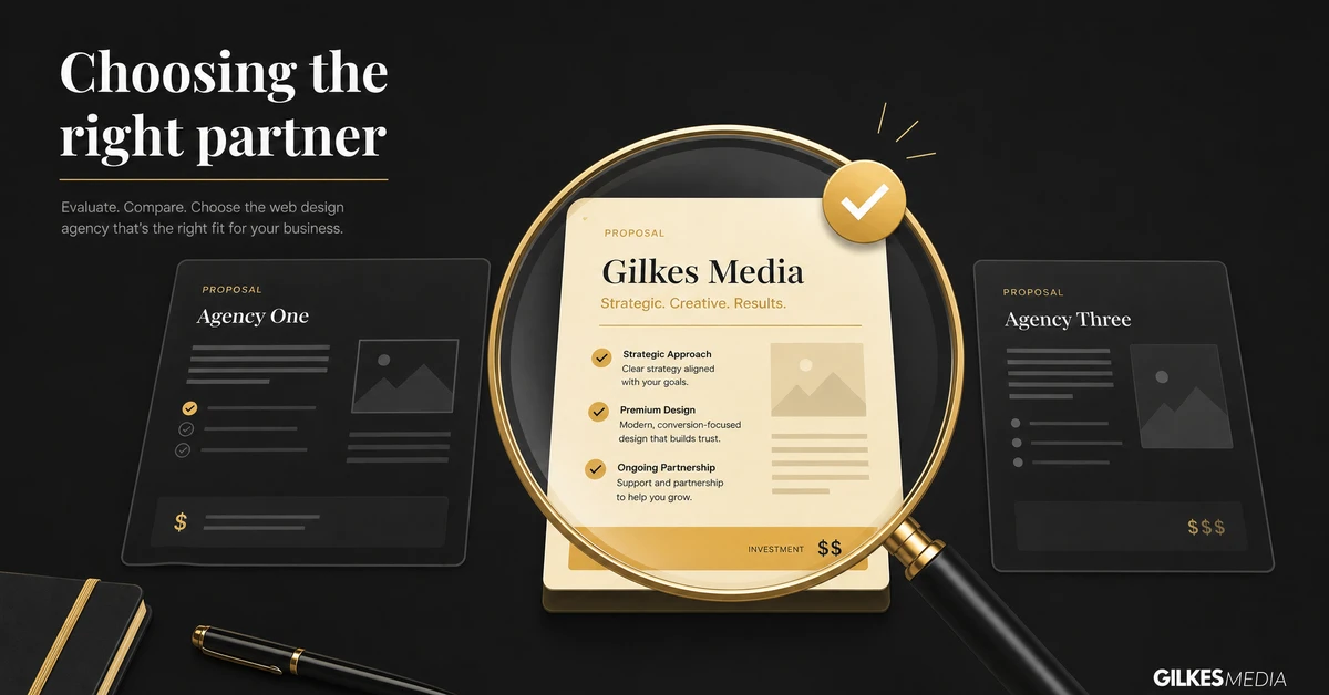 Illustration of choosing the right web design agency partner in the UK