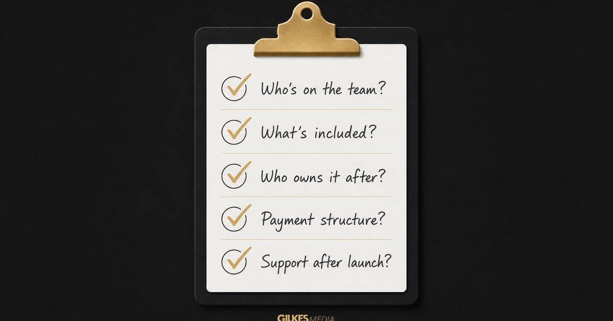 Checklist of key questions to ask a web design agency before signing