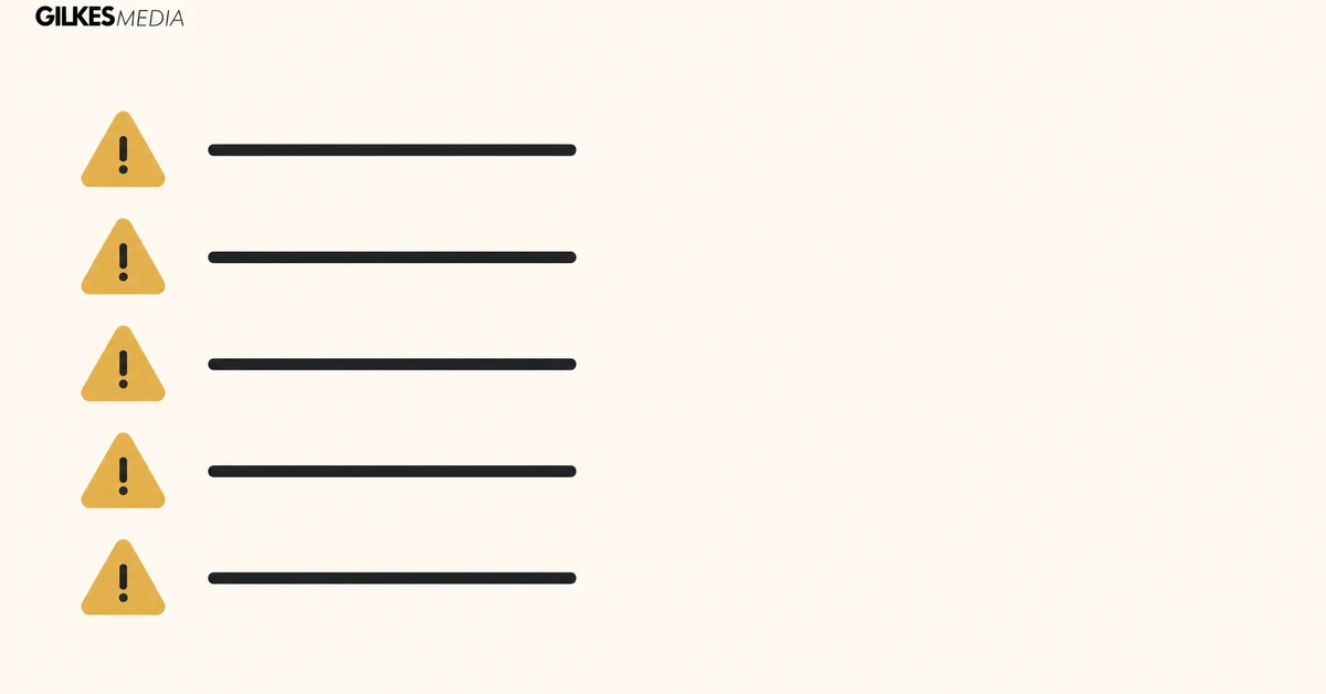 Checklist graphic of red flags to watch for when vetting a video production company